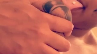 Bbw sucks huge tits