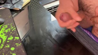 Japanese foresskin handjob cumshot オカズ観ながらオナニータイムで射精