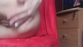 Petite babe solo masturbate using her dildo for pussy and ass