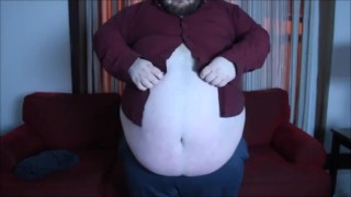 Superchub tries on tight shirts