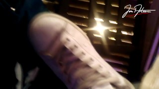 Twink Foot Fetish - Jon Arteen is a boy who loves Adidas sneakers, socks and feet on Apple laptop