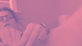 Thick white chick plays with butt plug and Vibrator 