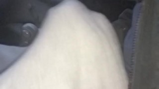 Jerking off while driving and quick cum
