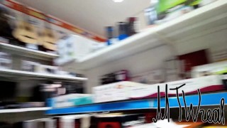 mini dress without panty in public store
