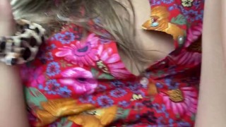 Horny Snapchat Babe Plays With Her Pussy In a Car (Clit Orgasm with Toy) - Real Amateur NoFaceGirl