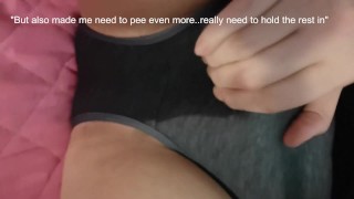 Saras Adventures 6.2 - Masturbating in Bed while desperate to pee gets the bed wet