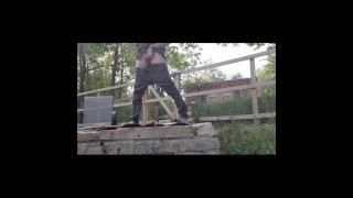 FTM Standing Fire Pit Pee Spray