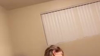 Young babe has fun alone 
