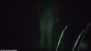 NW1 Scene: Naked and masturbating exposed in headlights of oncoming cars, clothes left behind public