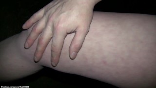 NW1 Scene: Chilly Nude Walk, Full Shaved Body, Caressing My Legs and Boobs closeup goosebumps