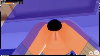 白髪スレンダーのアナルセックス