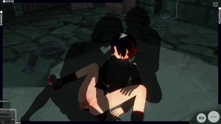 3D HENTAI Group Sex In The Basement With Ruby Rose