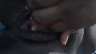 Hair ebony pussy squirt