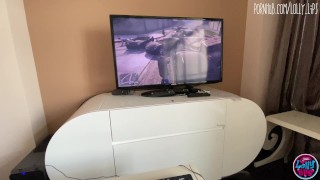 🔥Girl watched porn in vr glasses and masturbating her pussy, then guy fucked her🐈‍⬛