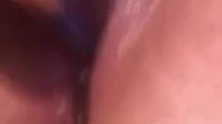 Close up tight pussy gushing cum everywhere
