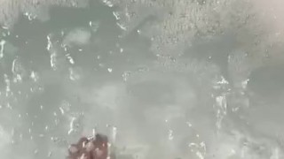 Soaking my feet in the bath 