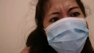Solo amateur pinay MelanieQuezon big cock worship with face mask
