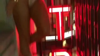 Swedish milf in neon light