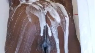 Wash my wet pussy and Ass
