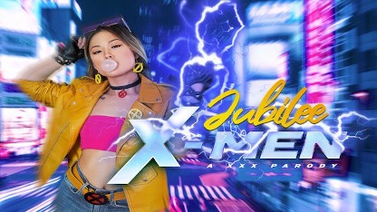 亚洲青少年美女楚露露作为 X 战警周年纪念展示她的超能力