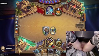 Naked Gamer Girl trying out another Hero in Hearthstone #2