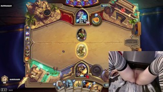 Naked Gamer Girl trying out another Hero in Hearthstone #2