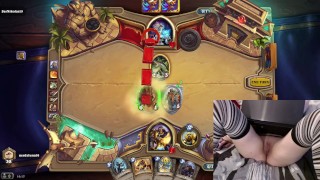 Naked Gamer Girl trying out another Hero in Hearthstone #2
