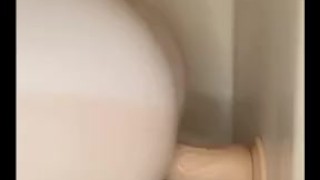 Big Tit MILF Rides Dildo in Bathtub