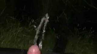 Outdoor Steamy Self-Pissing in Field