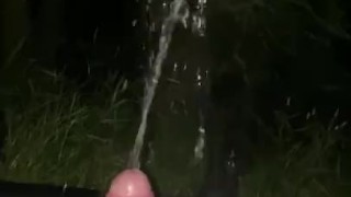 Outdoor Steamy Self-Pissing in Field