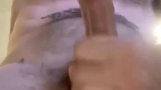 On your knees POV... Fuckin_Savage1 stroking my cock in your face... 