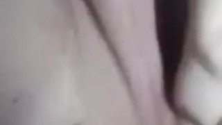 Thick white girl rubbing wet pussy