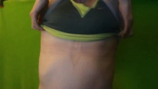 Post-Run Titty Drop in my tightest sports bra...