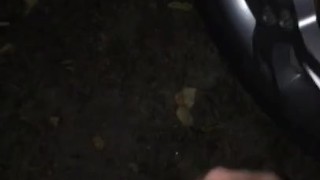 Pissing in the great outdoors on a cool enough night to produce some steam in the air from the hot P