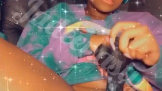Nerdy Anime Ebony Fucks Herself
