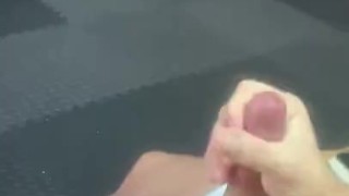 Playing with my cock.