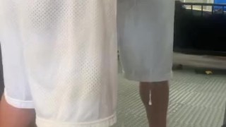 Jerking off in mirror. 