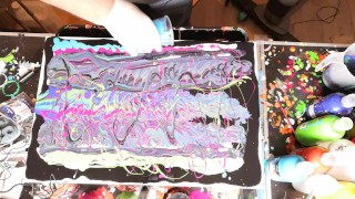 Bunter Sex und Acryl pouring
