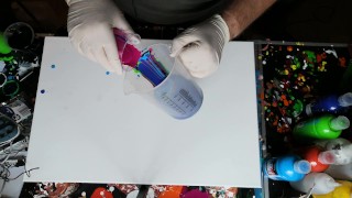 Bunter Sex und Acryl pouring