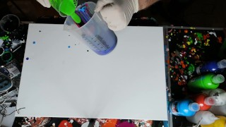 Bunter Sex und Acryl pouring