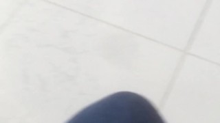 Danna gets horny in a job interview and masturbate in the office bathroom.