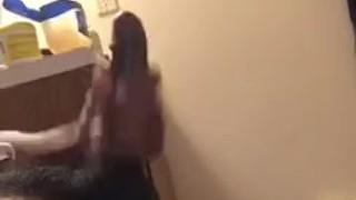 Busting a big ass nut 