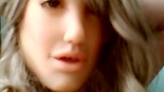 Reni Take Over Small Extra! Blonde female mask Reni close up