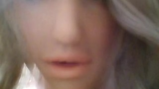 Reni Take Over Small Extra! Blonde female mask Reni close up