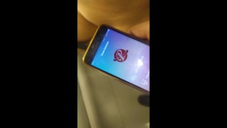 Hot kinky milf with vibration eggs in shop