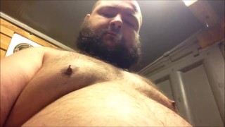 gloved belly exploration