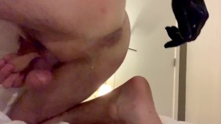 Anal creampie from using my own cum post-orgasm as fisting lube