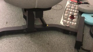 Pulling OUT that FAT DICK in the GYM ** HEAVY BALL WEIGHTS **