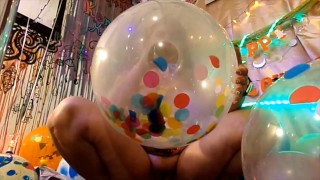 Looner Balloon Party! 100+ Balloons B2P, Hump,Sucked,Fucked& pussy stuffed Balloon/Inflatable Fetish