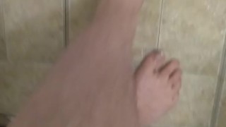 Dirty Talking Camgirl Slut TRIES to Pee into Toliet Standing Up & FAILS! Pissy Mess Bathroom Floor!!